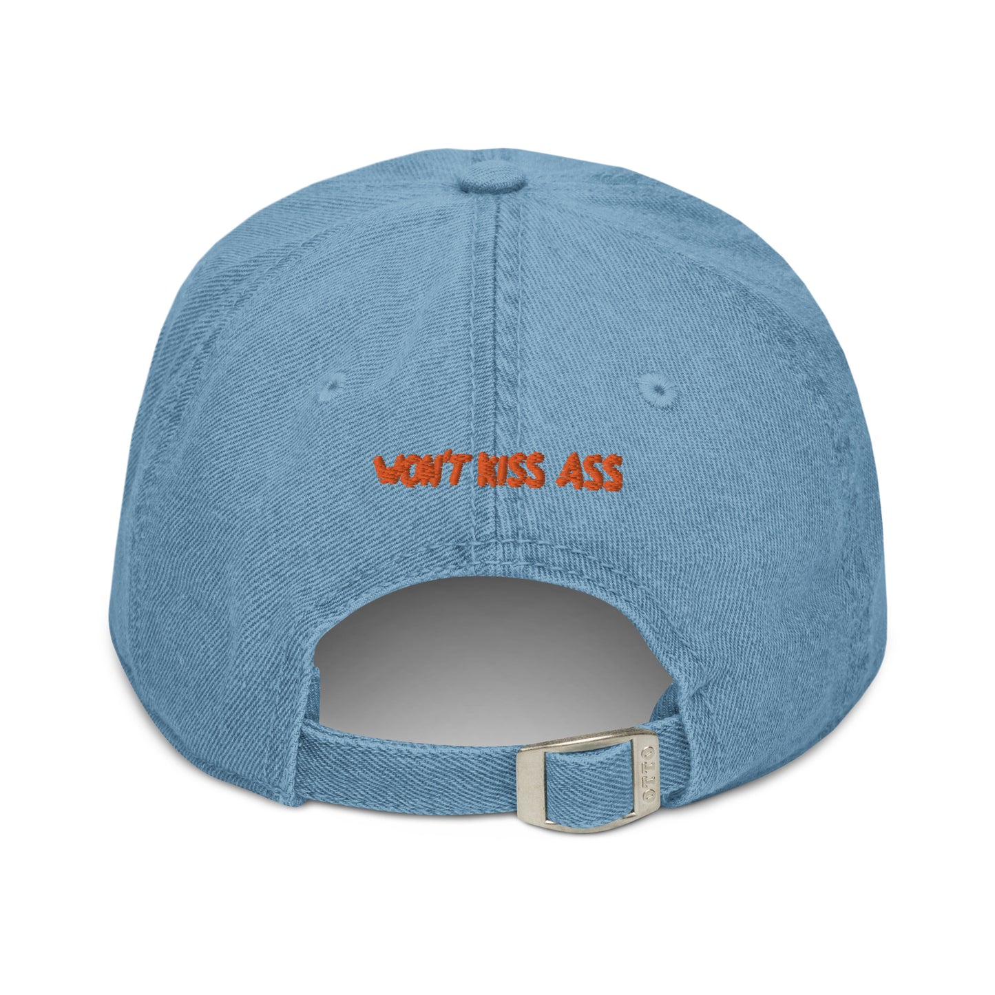 AWC Art Workers Won't Kiss Ass denim hat