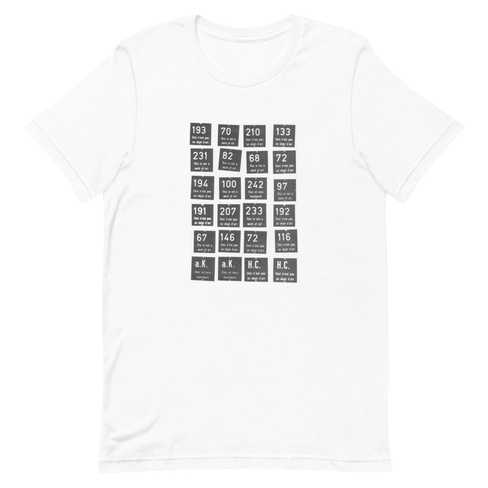 Broodthaers This Is Not a Work of Art tee