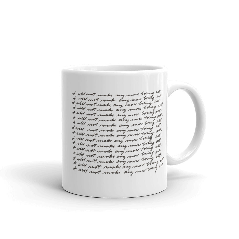 John Baldessari I will not make any more boring art mug