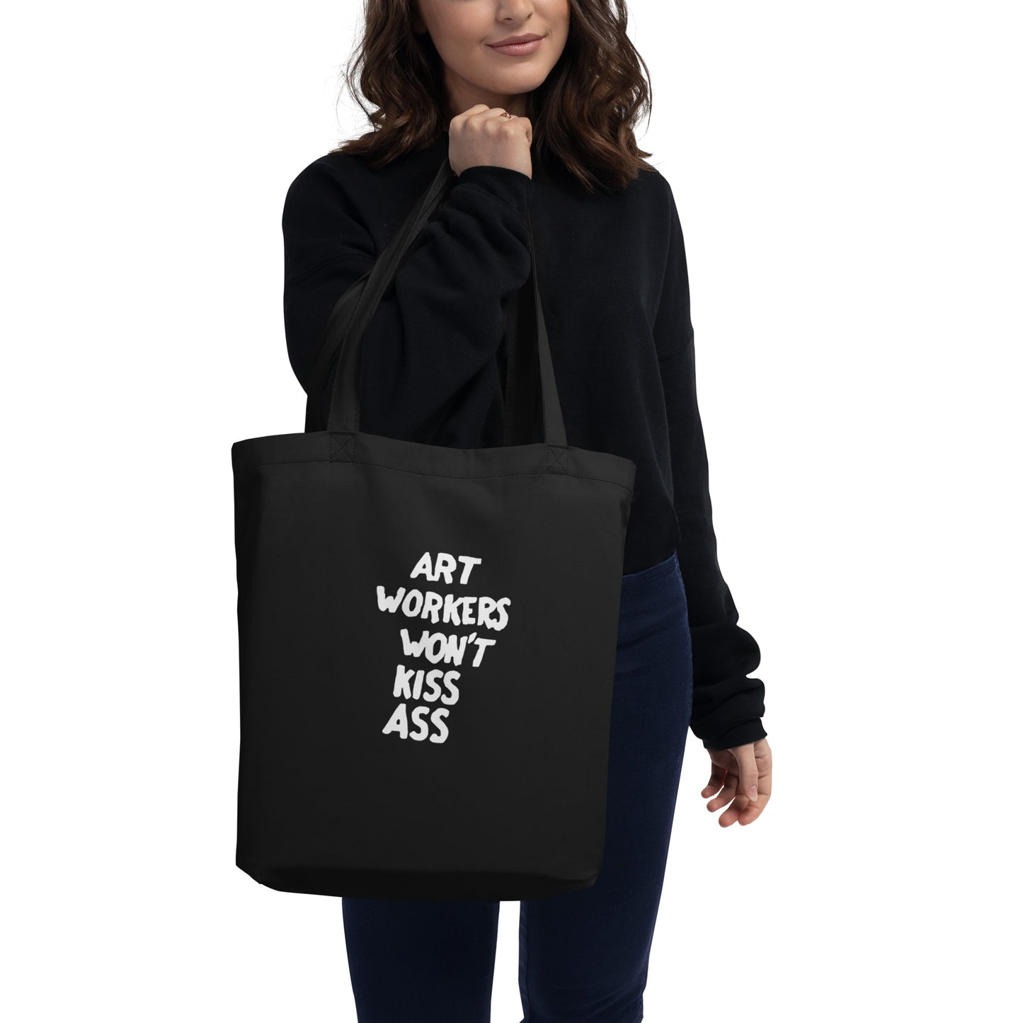 AWC Art Workers Won't Kiss Ass tote