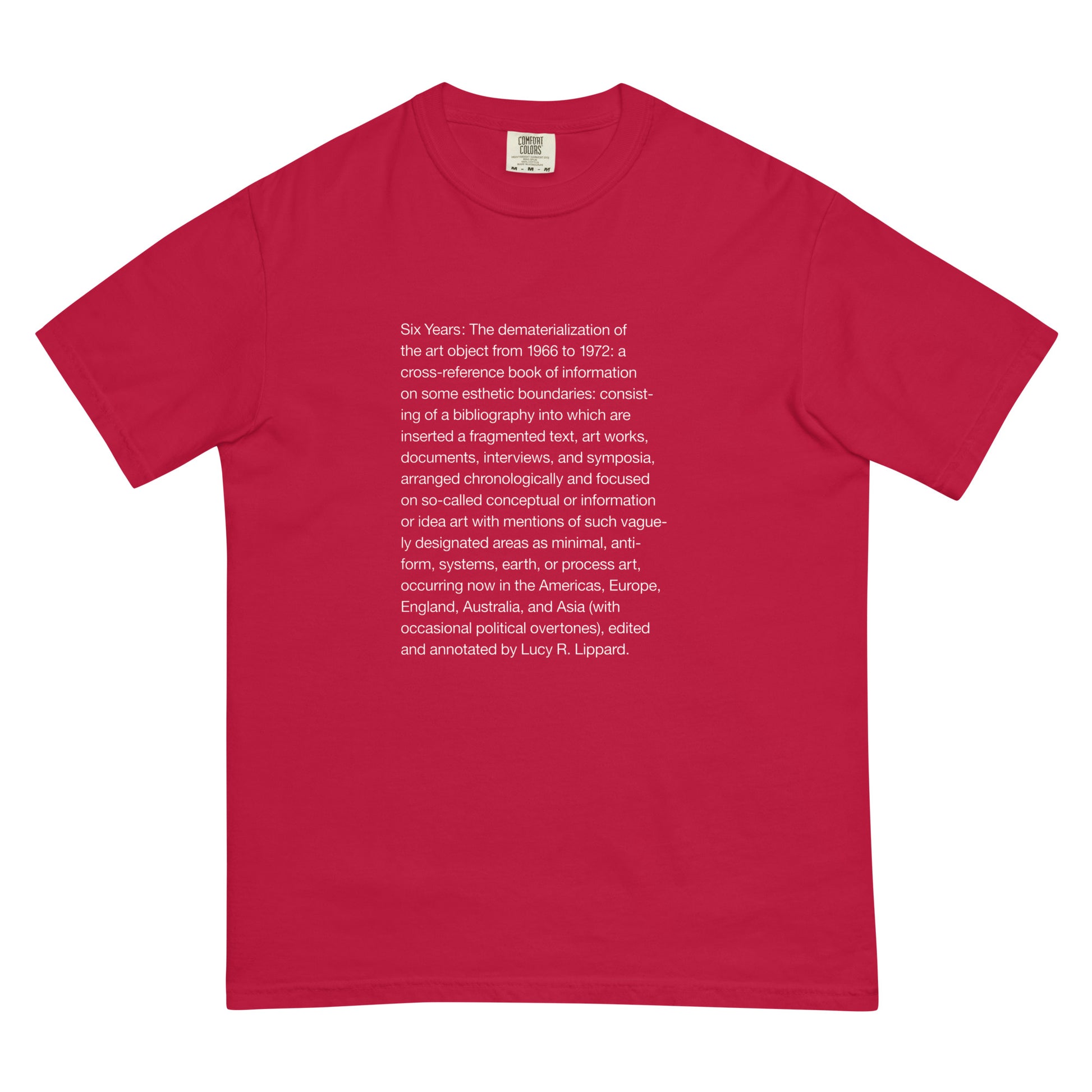 Lucy Lippard Six Years t-shirt – Minor Canon