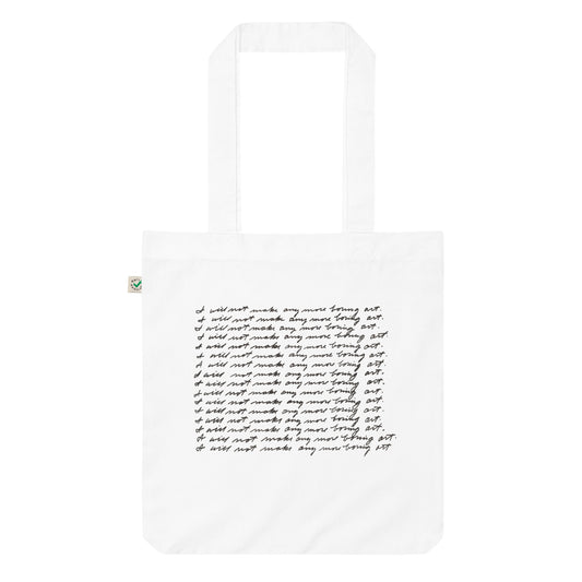 John Baldessari I will not make any more boring art tote